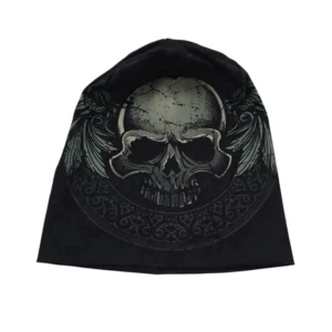 Green Demon Skull Beanie Hat