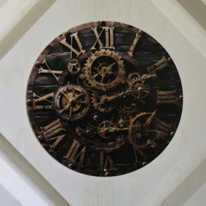The Gears 8" Round Metal Wall Decore