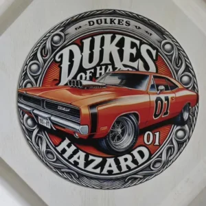 The Dukes 8" Round Metal Wall Decore