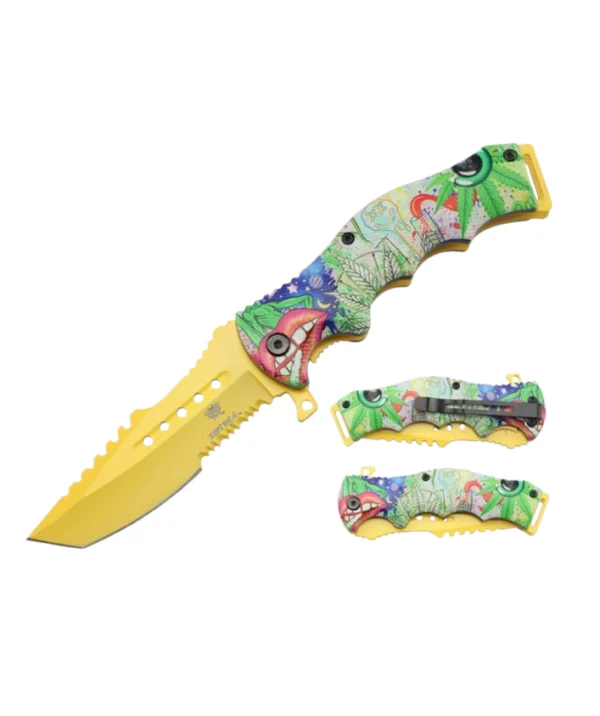 Lips & Leaves Folding Pocket Knife