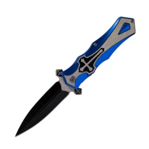 Iconic Blue Cross Folding Pocket Knife