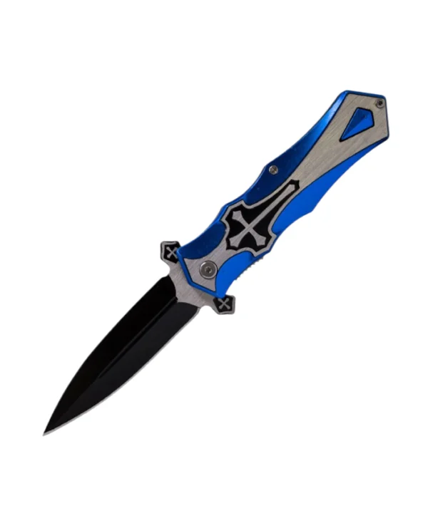 Iconic Blue Cross Folding Pocket Knife