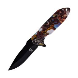 Dragon Fire Petal Folding Pocket Knife