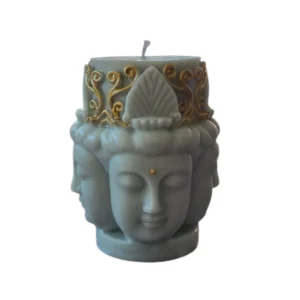4 Faced Buddha Soywax 3D Pillar Candle