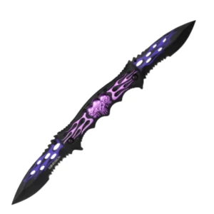 Purple Skulls Dual Blade Pocket Knife ( WarTech )