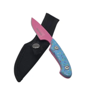 Wartech Pink & Blue Sprinkles Knife W/ Nylon Sheath