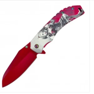 Sexy Joker Girl Folding Pocket Knife