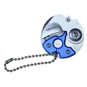 Blue Coin Knife Keychain