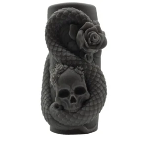 Serpent Skull Pillar Candle