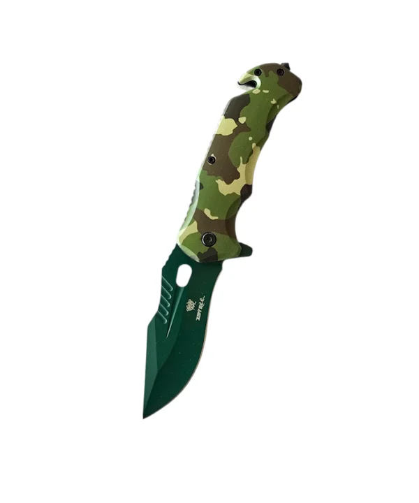 Camo Green Folding Pocket Knife