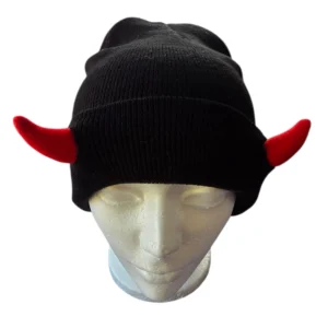 Red Horns Winter Beanie Hat
