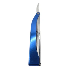 Electric Blue Straight Edge Razor