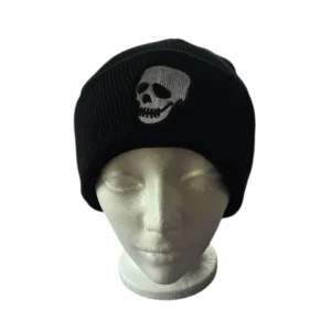 Grey Skull Unisex Beanie Hat