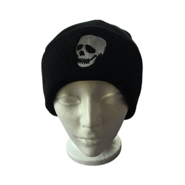 Grey Skull Unisex Beanie Hat