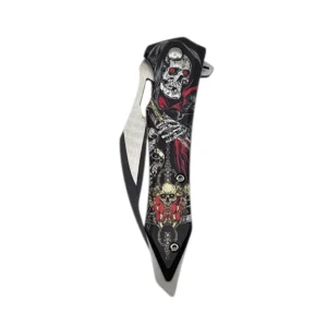 The Chain Of Skulls Folding Pocket Knife ( Wartech )
