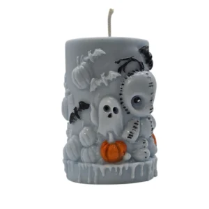 Halloween Doll 3D Pillar Soywax Candle