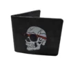 Smiling Skull Slim Faux Leather Wallet