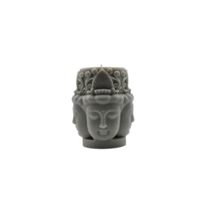 4 Buddha Head Pillar Candle