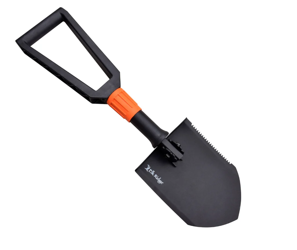 Black Carbon Steel Trek Shovel / ELK RIDGE