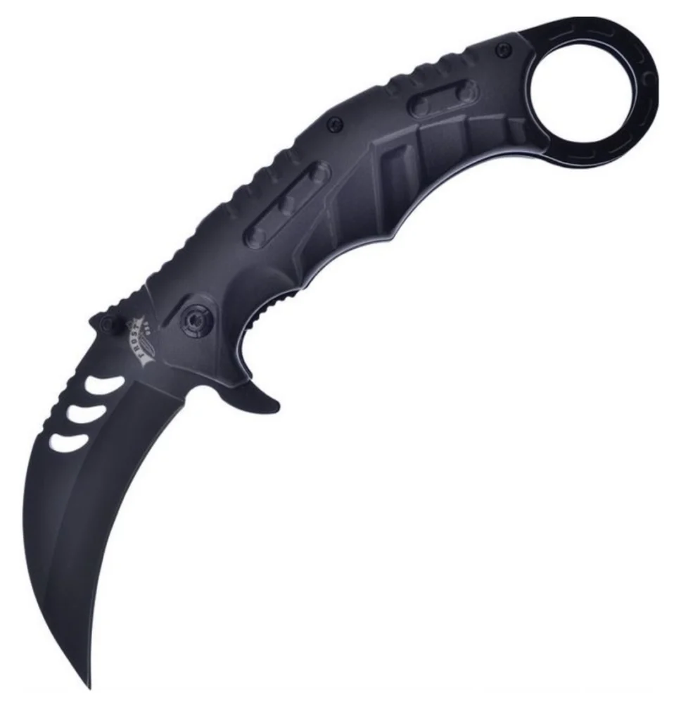 Black Karambit Assisted Knife / FROST CUTLERY