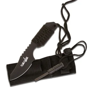 Black Survival Fixed Blade Knife / SURVIVOR