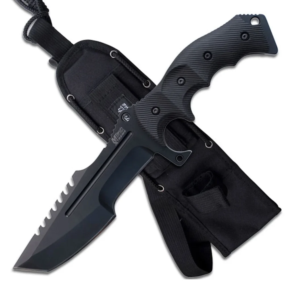 Black Fixed Blade Knife / MTECH USA