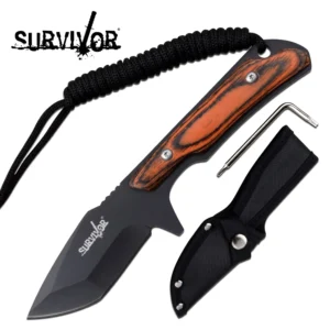 Black Fixed Blade Knife / SURVIVOR