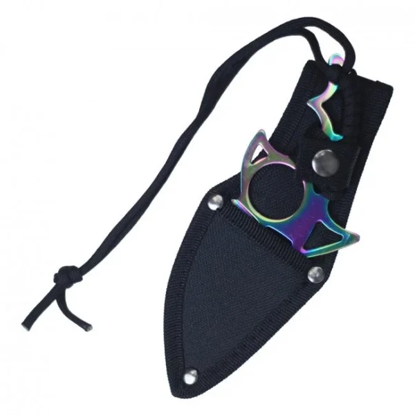 6" Fixed Blade Shark Knife (Rainbow)