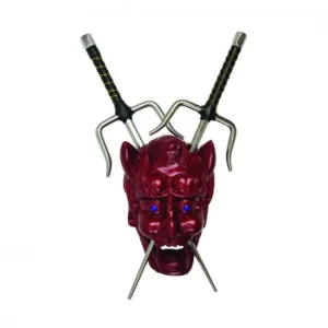 Red Demon Face Sai Holder