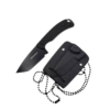 WARTECH 5" Black Tanto Neck Knife