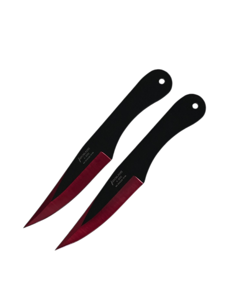 Red & Black Throwing Knife Set (2pc)