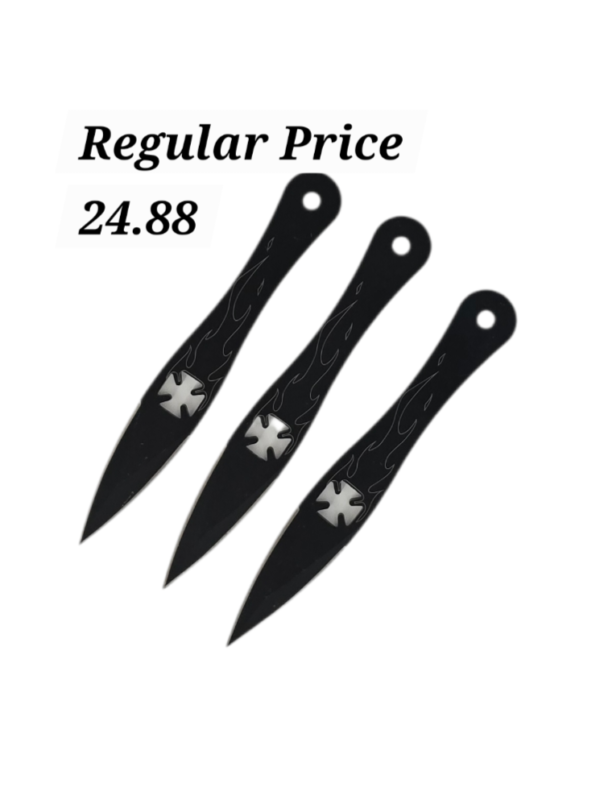 AEROBLADES Iron Cross Throwing Knives ( Set 3)