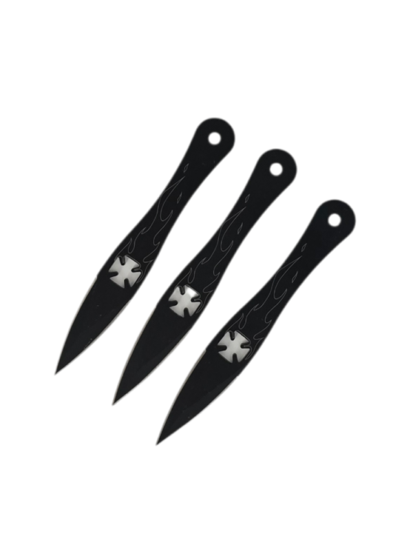 AEROBLADES Iron Cross Throwing Knives ( Set 3)