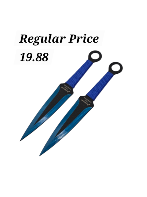 AEROBLADES Blue 2pc Throwing Knives