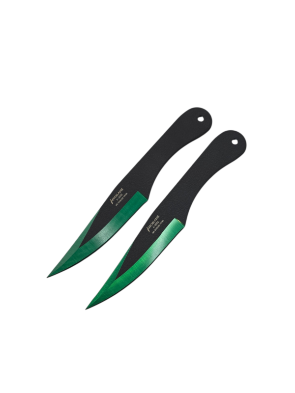 AEROBLADES 2 Green Throwing Knives Set