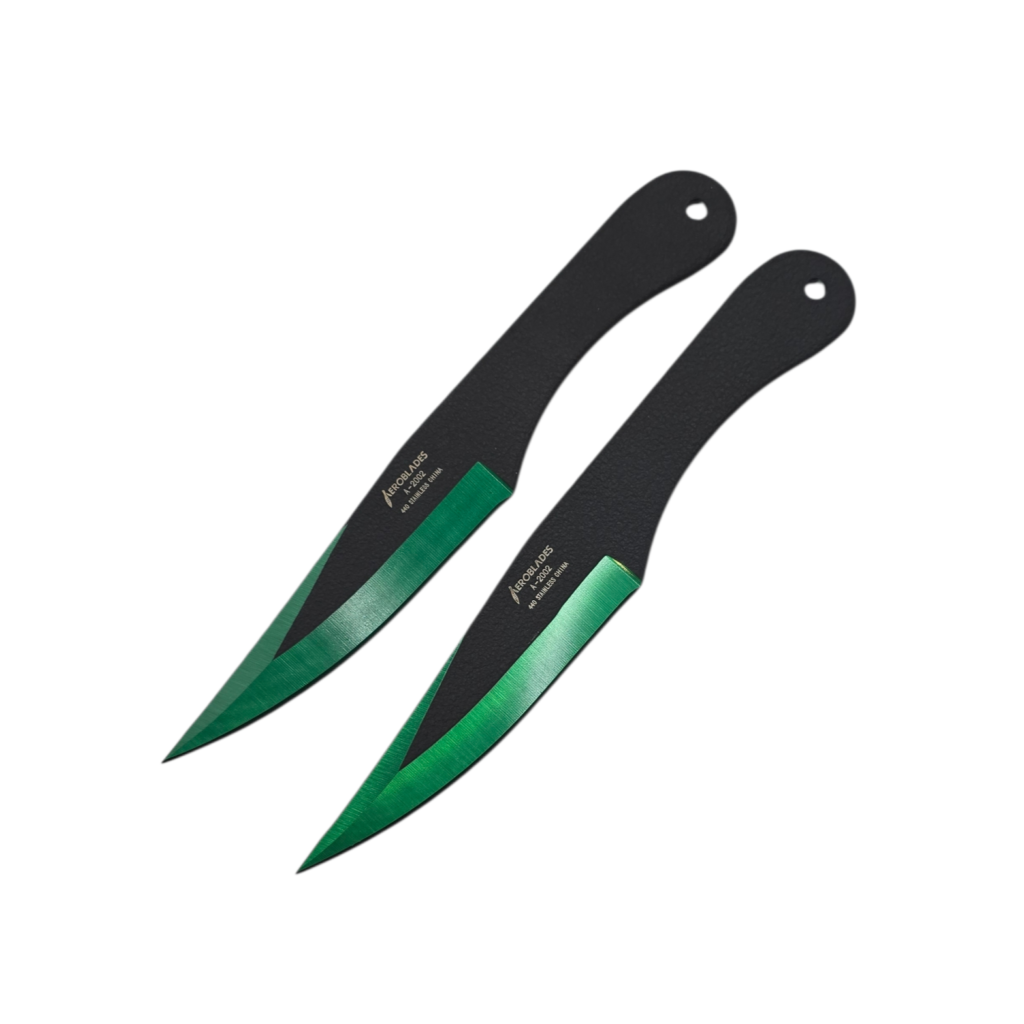 Green Throwing Knives Set (2pc)