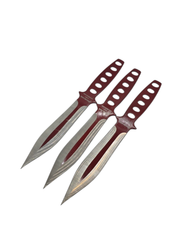 AEROBLADES 9" Two Tone Red Throwing Knives ( 3pcs)