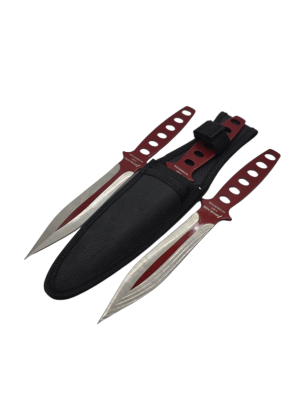 AEROBLADES 9" Two Tone Red Throwing Knives ( 3pcs)