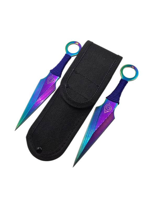 ainbow Titanium Ninja Kunai Throwing Knives