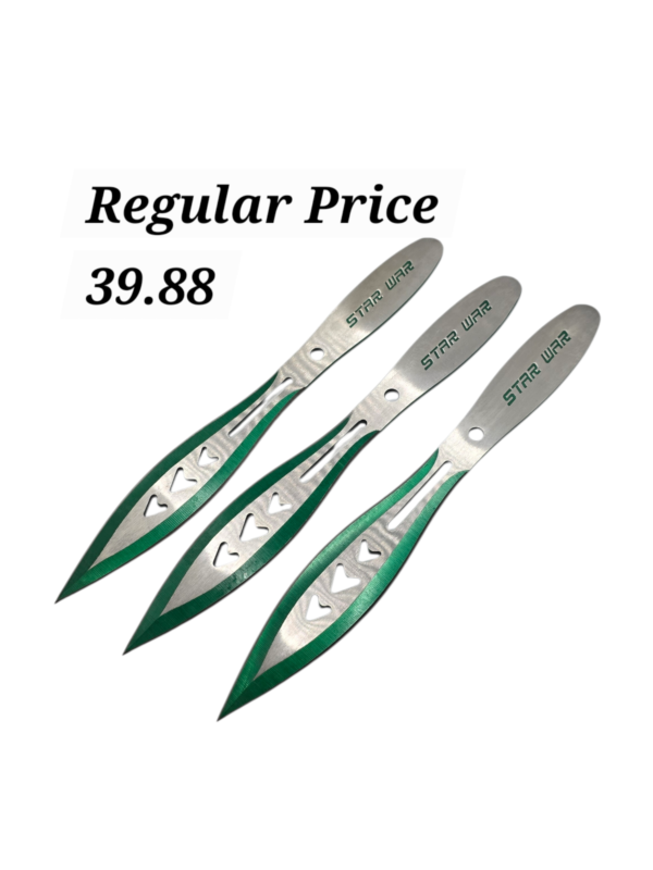 AEROBLADES Green Star War Throwing Knives