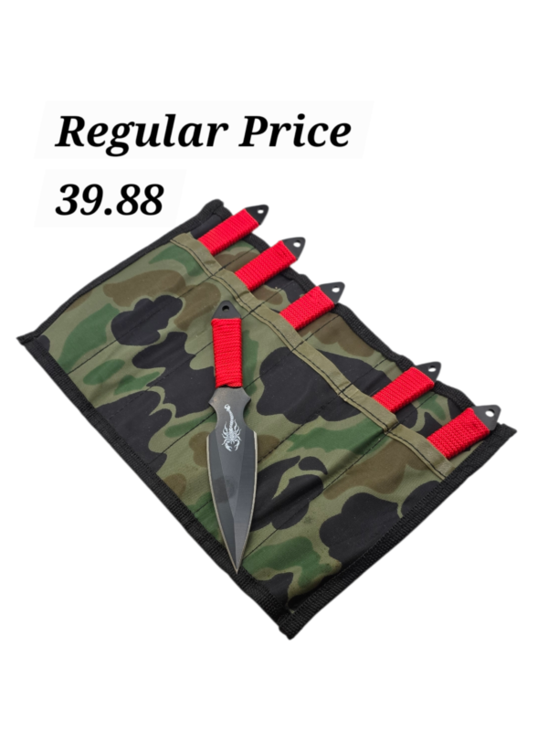 AEROBLADES 6 Piece Red Wings Throwing Knives