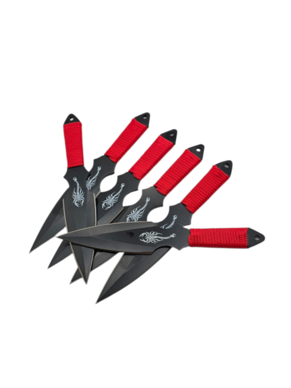 AEROBLADES 6 Piece Red Wings Throwing Knives