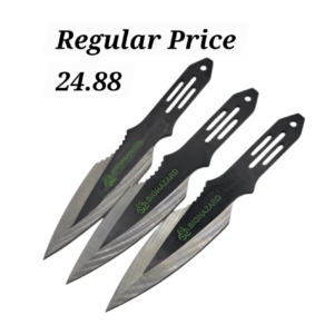 Black Biohazard Flag Style Throwing Knives (3)