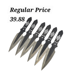 AEROBLADES Black Flash Throwing Knives (6)