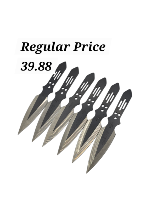 AEROBLADES Black Flash Throwing Knives (6)
