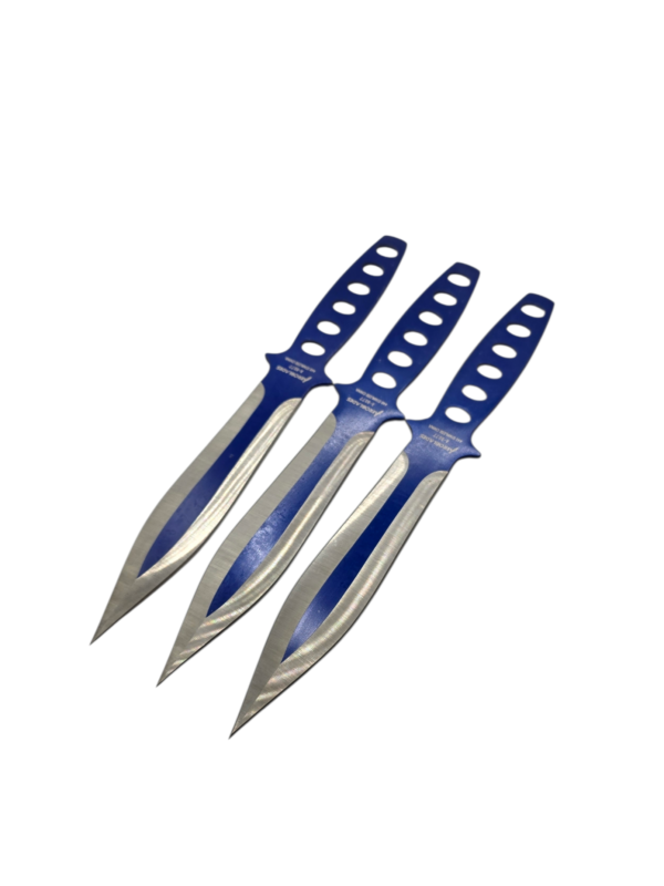 AEROBLADES 9" Two Tone Blue Throwing Knives (3)
