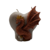 Copper Dragon Heart Pillar Candle