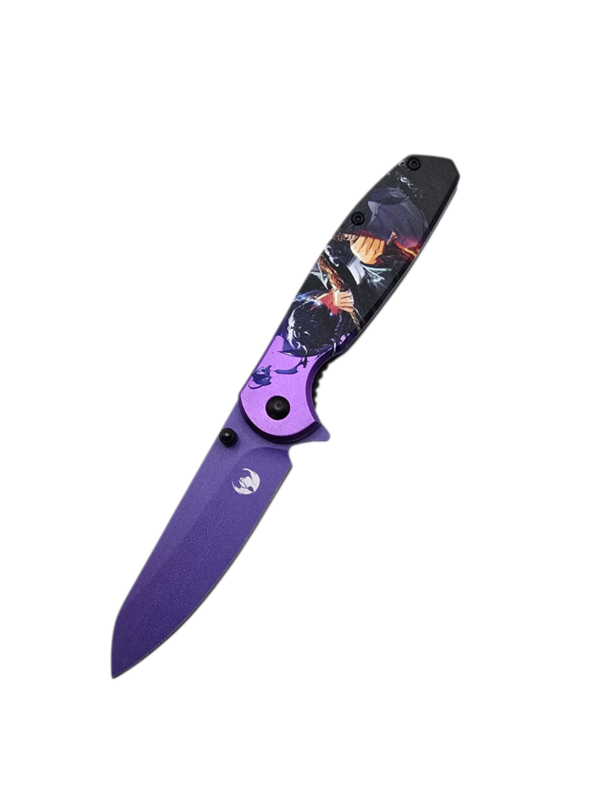 Purple Ninja Folding Pocket Knife