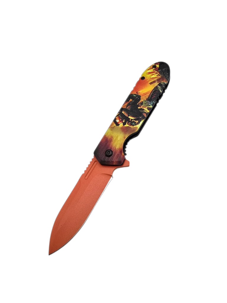 " Hero Orange Folding Pocket Knife