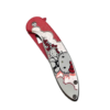 Silver & Red Folding Pocket Knife
